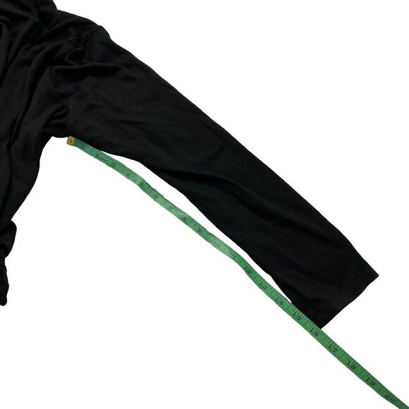 CHICOS Black Fine Knit Draped Long Sleeve Sweater Size Large (2) Layered - Picture 11 of 11